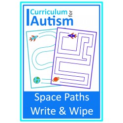 Space Pre Writing Write and Wipe Paths